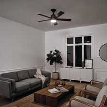 Load image into Gallery viewer, Colerne LED Ceiling Fan in living room.
