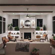 Load image into Gallery viewer, Colerne LED Ceiling Fan in living room.
