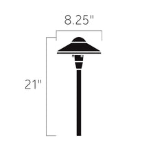 Load image into Gallery viewer, Dome LED Path Light - line drawing.
