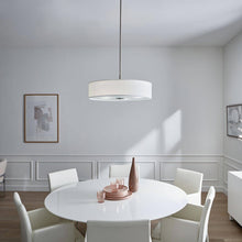 Load image into Gallery viewer, Drum Pendant Light in dining room.

