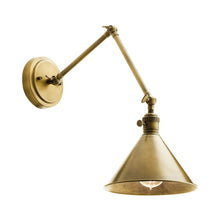 Load image into Gallery viewer, Ellerbeck Wall Light in Natural Brass.
