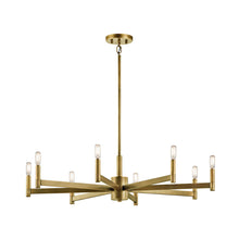 Load image into Gallery viewer, Erzo Chandelier in Natural Brass (8-Light).
