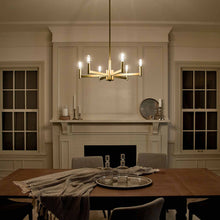 Load image into Gallery viewer, Erzo Chandelier in dining room.
