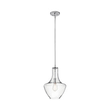 Load image into Gallery viewer, Everly Bell Pendant Light in Bell/Chrome/Clear Glass (Small).
