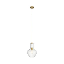 Load image into Gallery viewer, Everly Bell Pendant Light in Bell/Natural Brass/Clear Glass (Small).
