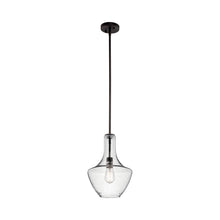 Load image into Gallery viewer, Everly Bell Pendant Light in Bell/Olde Bronze/Clear Seeded Glass (Small).
