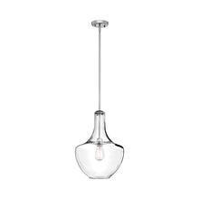 Load image into Gallery viewer, Everly Bell Pendant Light in Bell/Chrome/Clear Glass (Large).
