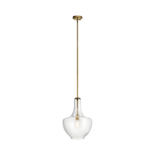 Load image into Gallery viewer, Everly Bell Pendant Light in Bell/Natural Brass/Clear Glass (Large).
