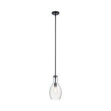 Load image into Gallery viewer, Everly Hourglass Pendant Light in Teardrop/Black (Small).
