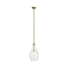 Load image into Gallery viewer, Everly Hourglass Pendant Light in Teardrop/Natural Brass (Medium).

