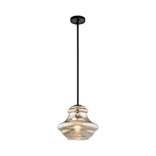 Load image into Gallery viewer, Everly Schoolhouse Pendant Light in Olde Bronze/Mercury Glass.
