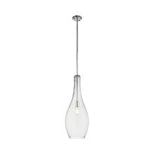 Load image into Gallery viewer, Everly Teardrop Pendant Light in Chrome/Clear Glass (Large).
