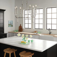 Load image into Gallery viewer, Florence Linear Pendant Light in dining room.
