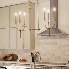 Load image into Gallery viewer, Florence Linear Pendant Light in kitchen.
