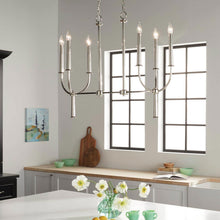 Load image into Gallery viewer, Florence Linear Pendant Light in dining room.
