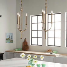 Load image into Gallery viewer, Florence Mini Chandelier in dining room.

