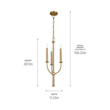 Load image into Gallery viewer, Florence Mini Chandelier - line drawing.
