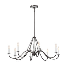 Load image into Gallery viewer, Freesia Chandelier in Anvil Iron (8-Light).

