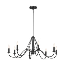 Load image into Gallery viewer, Freesia Chandelier in Textured Black (8-Light).
