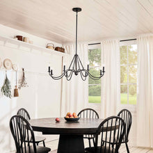 Load image into Gallery viewer, Freesia Chandelier in dining room.
