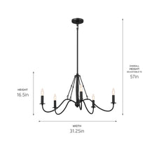 Load image into Gallery viewer, Freesia Chandelier - line drawing.
