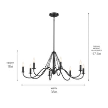 Load image into Gallery viewer, Freesia Chandelier - line drawing.
