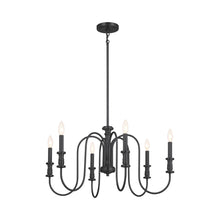 Load image into Gallery viewer, Karthe Chandelier in Black (6-Light).
