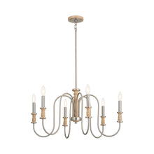 Load image into Gallery viewer, Karthe Chandelier in Brushed Nickel (6-Light).
