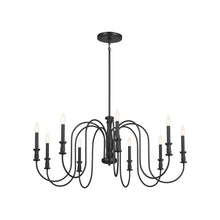 Load image into Gallery viewer, Karthe Chandelier in Black (9-Light).
