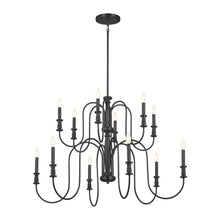 Load image into Gallery viewer, Karthe Chandelier in Black (12-Light).
