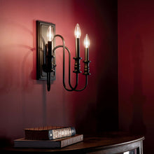Load image into Gallery viewer, Karthe Wall Light in living room.
