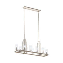 Load image into Gallery viewer, Kimrose Linear Pendant Light in Polished Nickel.
