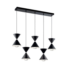Load image into Gallery viewer, Kordan LED Linear Pendant Light in Matte Black.
