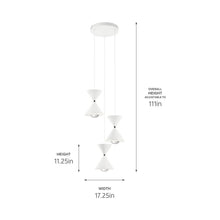 Load image into Gallery viewer, Kordan LED Multi Light Pendant Light - line drawing.
