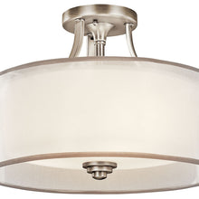 Load image into Gallery viewer, Lacey Semi Flush Mount Ceiling Light in Detail.
