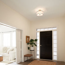 Load image into Gallery viewer, Lacey Semi Flush Mount Ceiling Light in living room.
