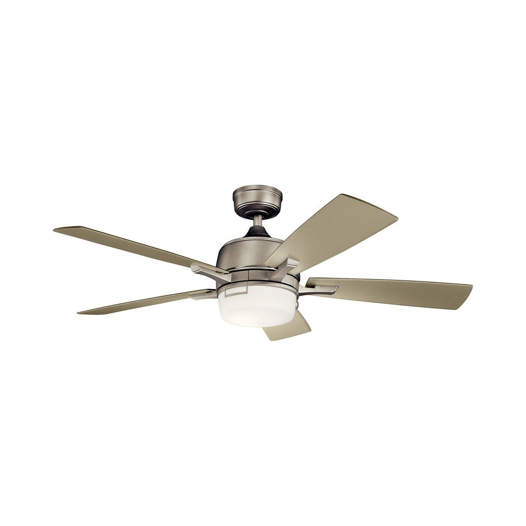 Leeds LED Ceiling Fan in Brushed Nickel.