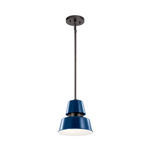 Load image into Gallery viewer, Lozano Outdoor Pendant Light in Catalina Blue.
