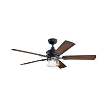 Load image into Gallery viewer, Lyndon Patio LED Ceiling Fan in 60-Inch/Distressed Black.
