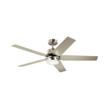 Load image into Gallery viewer, Maeve LED Ceiling Fan in Brushed Stainless Steel.

