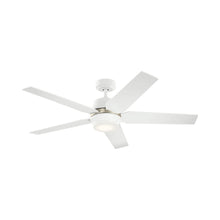 Load image into Gallery viewer, Maeve LED Ceiling Fan in Matte White.
