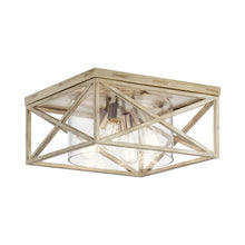 Load image into Gallery viewer, Moorgate Flush Mount Ceiling Light in Distressed Antique White.
