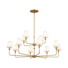 Load image into Gallery viewer, Pallas Chandelier in Brushed Natural Brass (12-Light).
