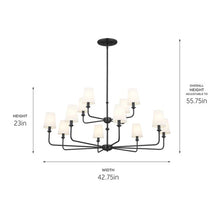 Load image into Gallery viewer, Pallas Chandelier - line drawing.
