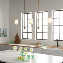 Load image into Gallery viewer, Pallas Linear Pendant Light in kitchen.
