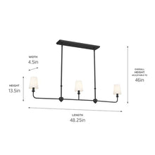 Load image into Gallery viewer, Pallas Linear Pendant Light - line drawing.
