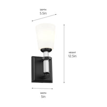 Load image into Gallery viewer, Rosalind Bath Wall Light - line drawing.
