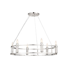 Load image into Gallery viewer, Rosalind Chandelier in Polished Nickel (6-Light).
