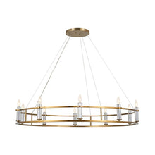 Load image into Gallery viewer, Rosalind Chandelier in Brushed Natural Brass (10-Light).
