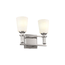 Load image into Gallery viewer, Rosalind Vanity Wall Light in Polished Nickel (2-Light).
